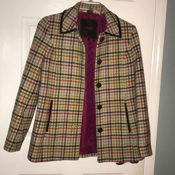 Coach houndstooth coat Clearance